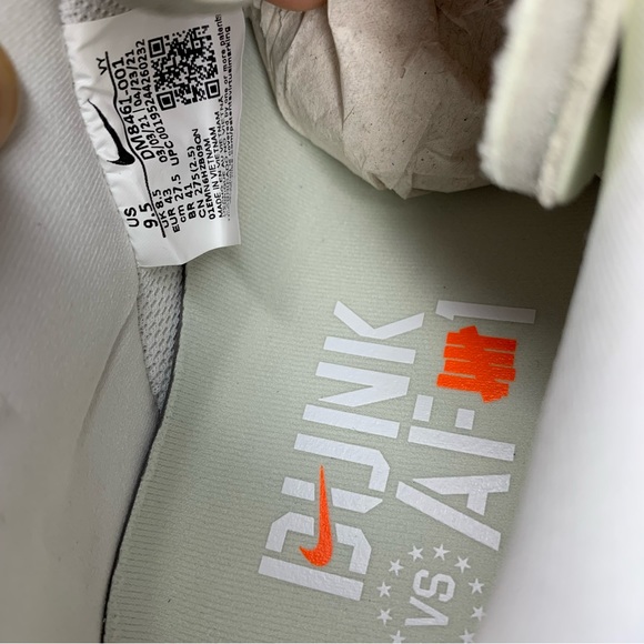 Nike Air Force 1 undefeated Men’s size 9.5 Low top rare classic sneakers retro - Picture 5 of 10